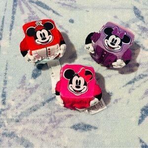 Disney Minnie Mouse Plush Toy Trio - Red, Pink, Purple